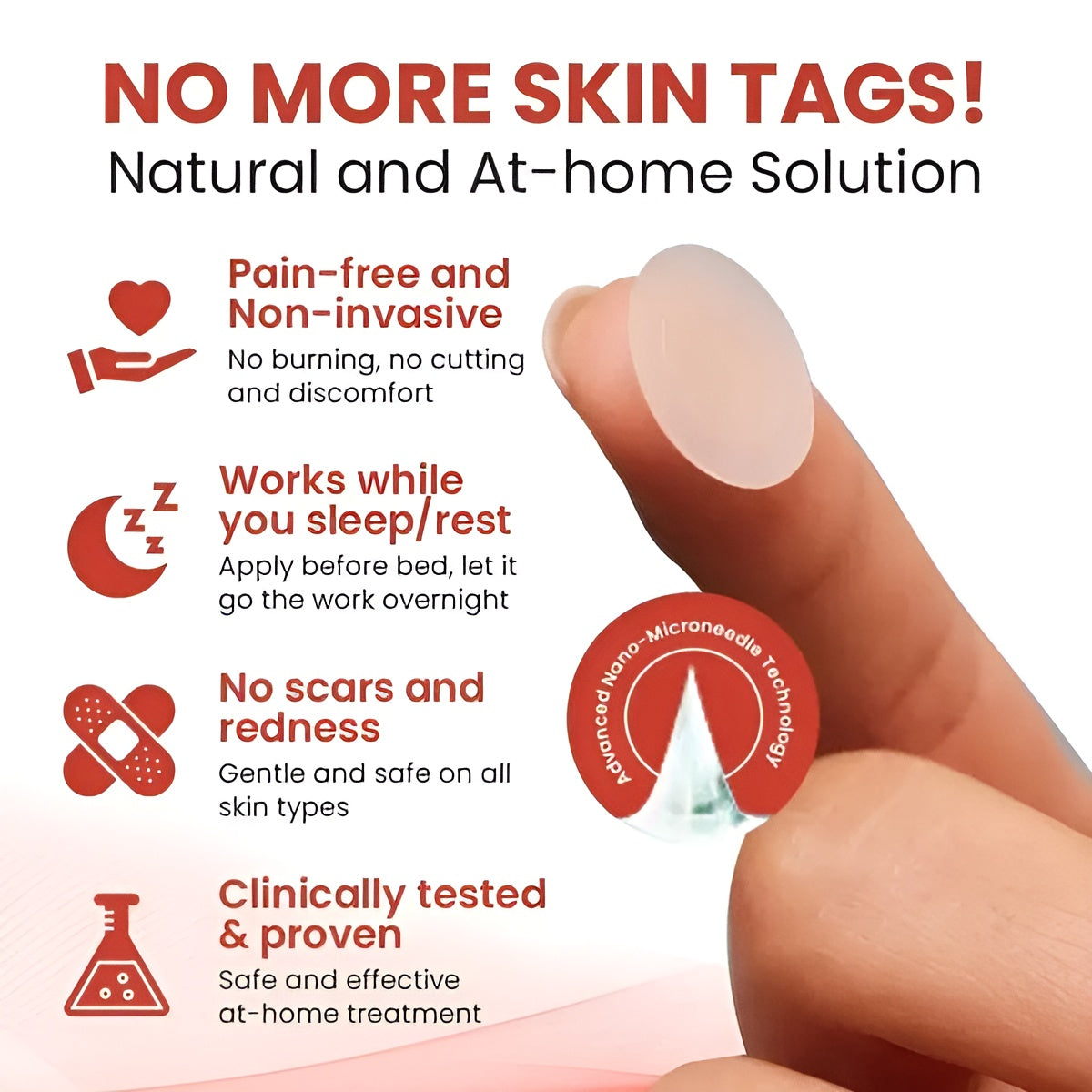 DermaSmooth - Skin Tags & Pimple Removal Patches - 72 Pieces